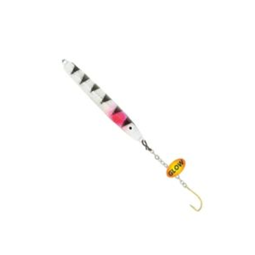 Image Nils USA Hali Sukkula Jig 25 White Glow/black Perch 3/16 oz